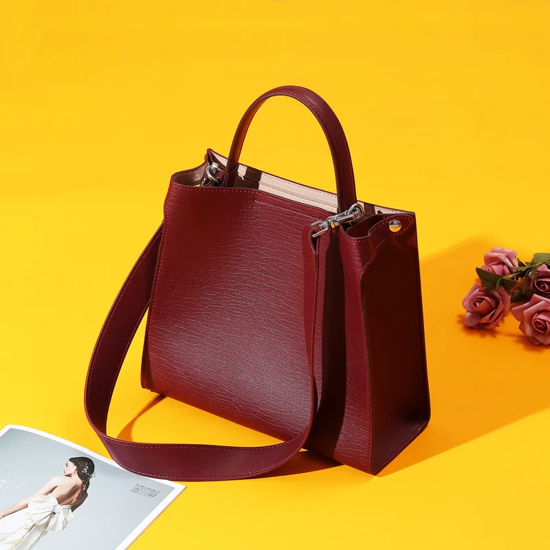 

women bag messenger Bag Genuine Leather Shoulder Handbags female Designer Real Cow Leather Crossbody bag for women 2019