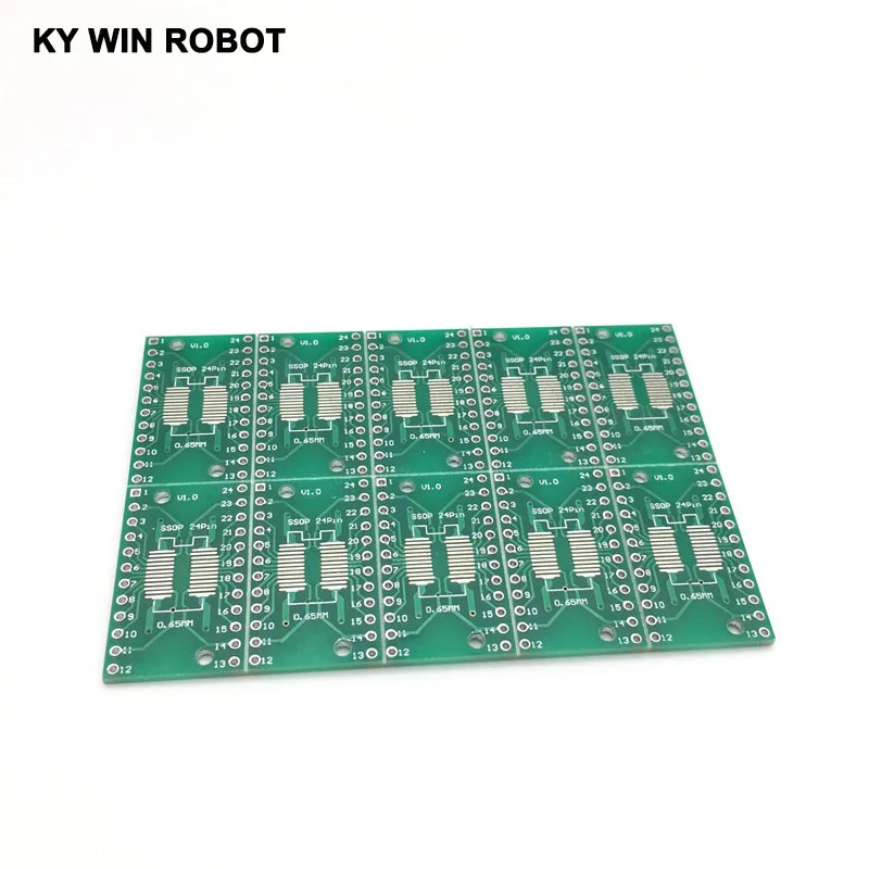 10 шт. SOP24 SSOP24 TSSOP24 to DIP24 печатная плата SMD для DIP 0 65 мм/1 27 мм до 2 54 Шаг Разъем