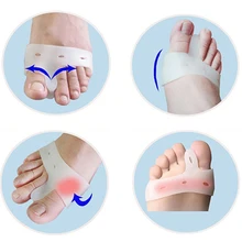 New Fashion 2 Pcs Silicone Toe Hallux Valgus Separator Straightener Bunion Relief Soft Pads
