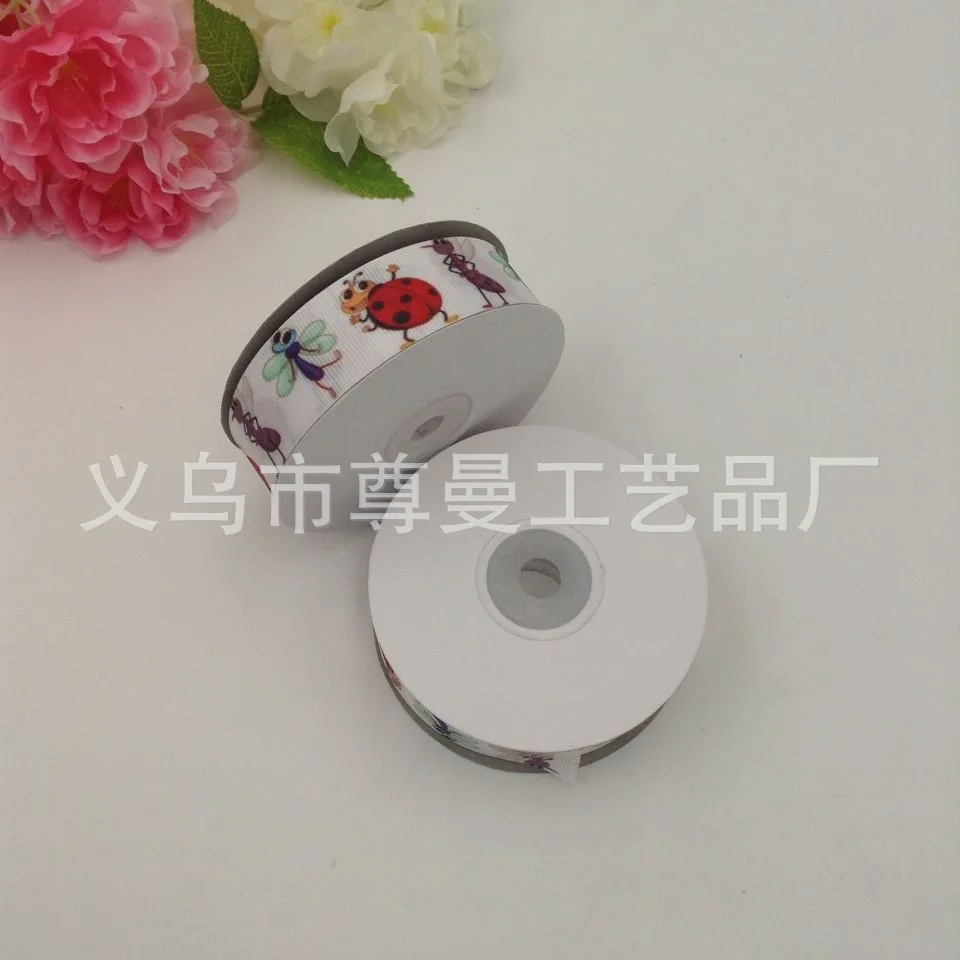

Brand New Ribbon DIY Decorative Material Width 2.5cm Digital Printing Sublimation Gift Box Packaging Accessories Insect Line