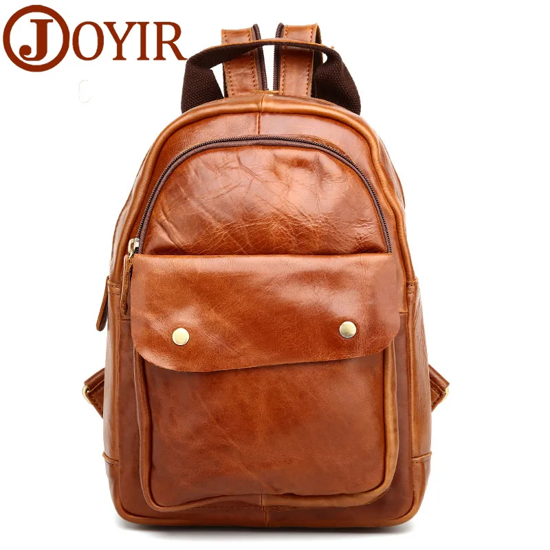 JOYIR Genuine Leather Woman Backpack Cowhide Leather Causal Backpack Vintage Bag OutdoorTravel Bags For Female mochila feminina