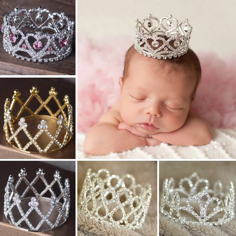 Newborn Sitter Photo Prop Tiara Mini Baby Girl Princess Crown