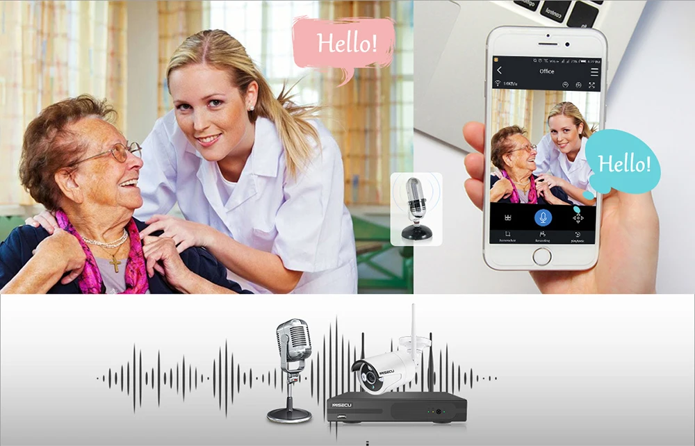  MISECU 8CH 1080P CCTV Wireless System Audio Record 4/8PCS 2.0MP IR Outdoor P2P Wifi IP Security Cam - 32971739031