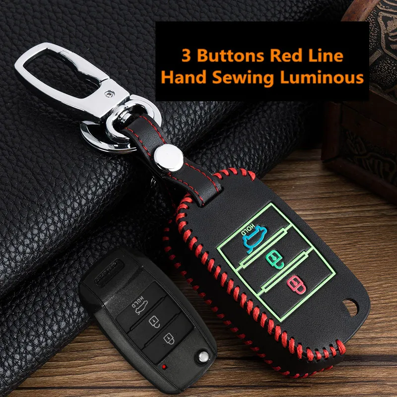 Luminous-Flip-Folding-Car-Key-Case-For-Kia-Rio-K2-K3-K5-Bongo-Sorento-Soul-Sportage