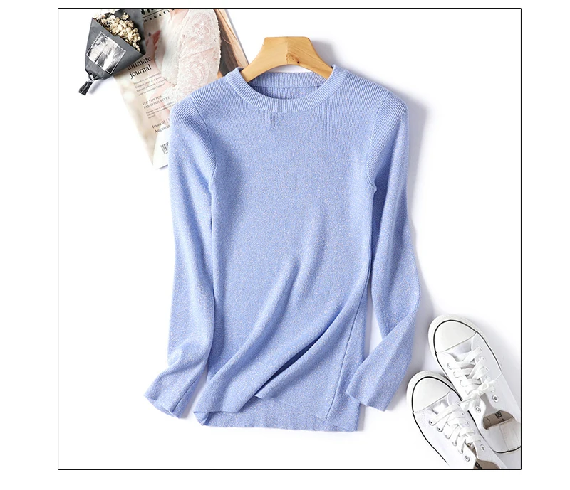 O-neck Knitted Sweater Long Sleeve Pullovers Women Autumn Pullover Feminino Solid Slim Elasticity Ladies Sweaters Winter 2018    (5)
