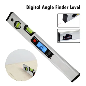 

400mm High Precision Digital Angle Finder Level 360 Degree Range Spirit Level Upright Inclinometer with Magnets Protractor Ruler