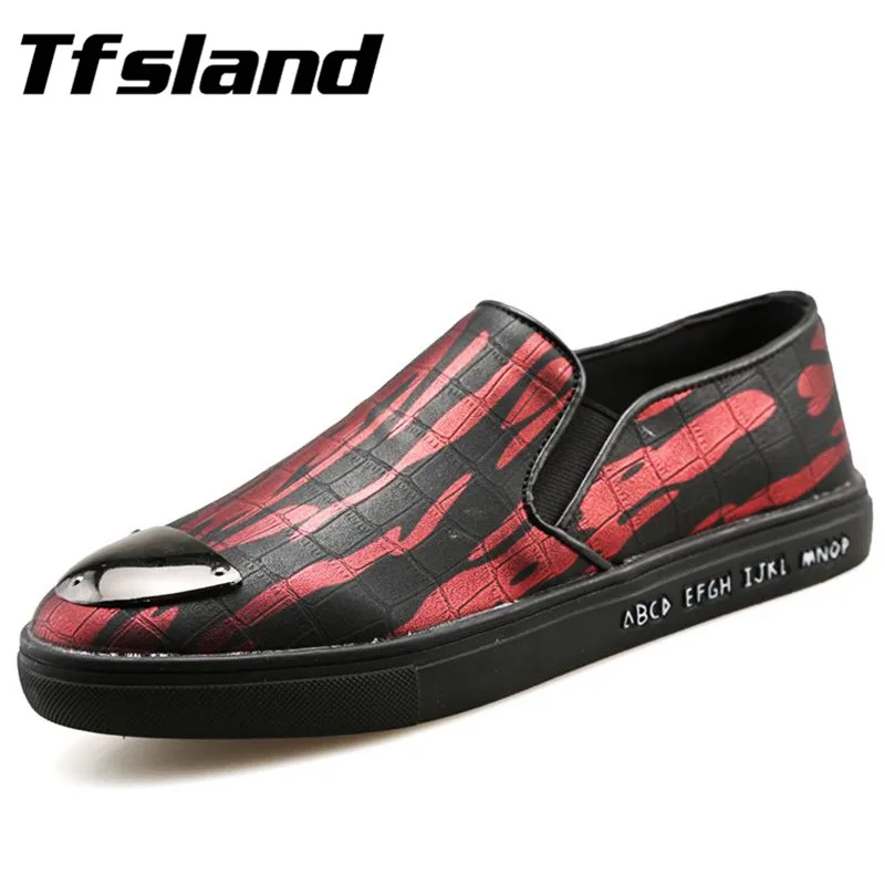 

Tfsland Men Slip On Leather Metal Sequins Oxford Shoes Man Flats Shoes Soft Comfortable Sneakers Chaussure Homme Walking Shoes