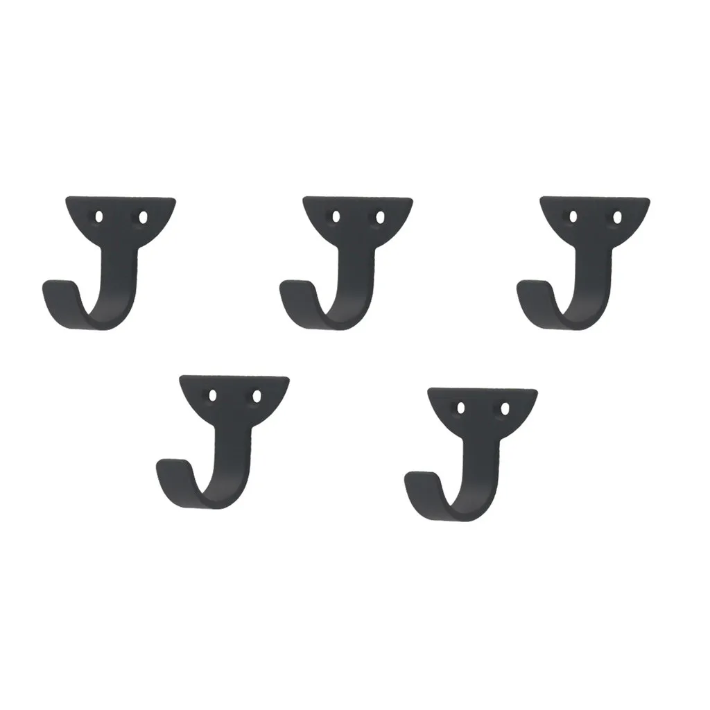 

5 Pack Iron Wall Hooks Metal Decorative Heavy Duty Hangers Home Storage Organization