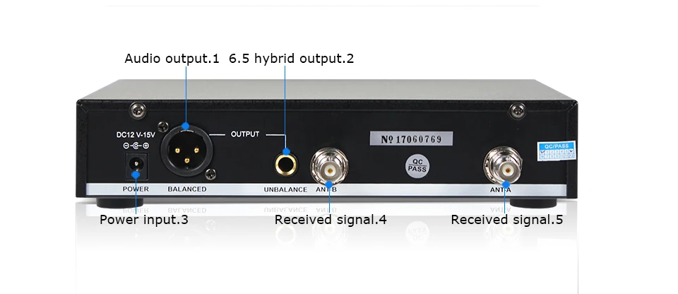 UR106 истинное разнообразие Превосходное качество Профессиональный UHF беспроводной микрофон системы двухступенчатые антенны