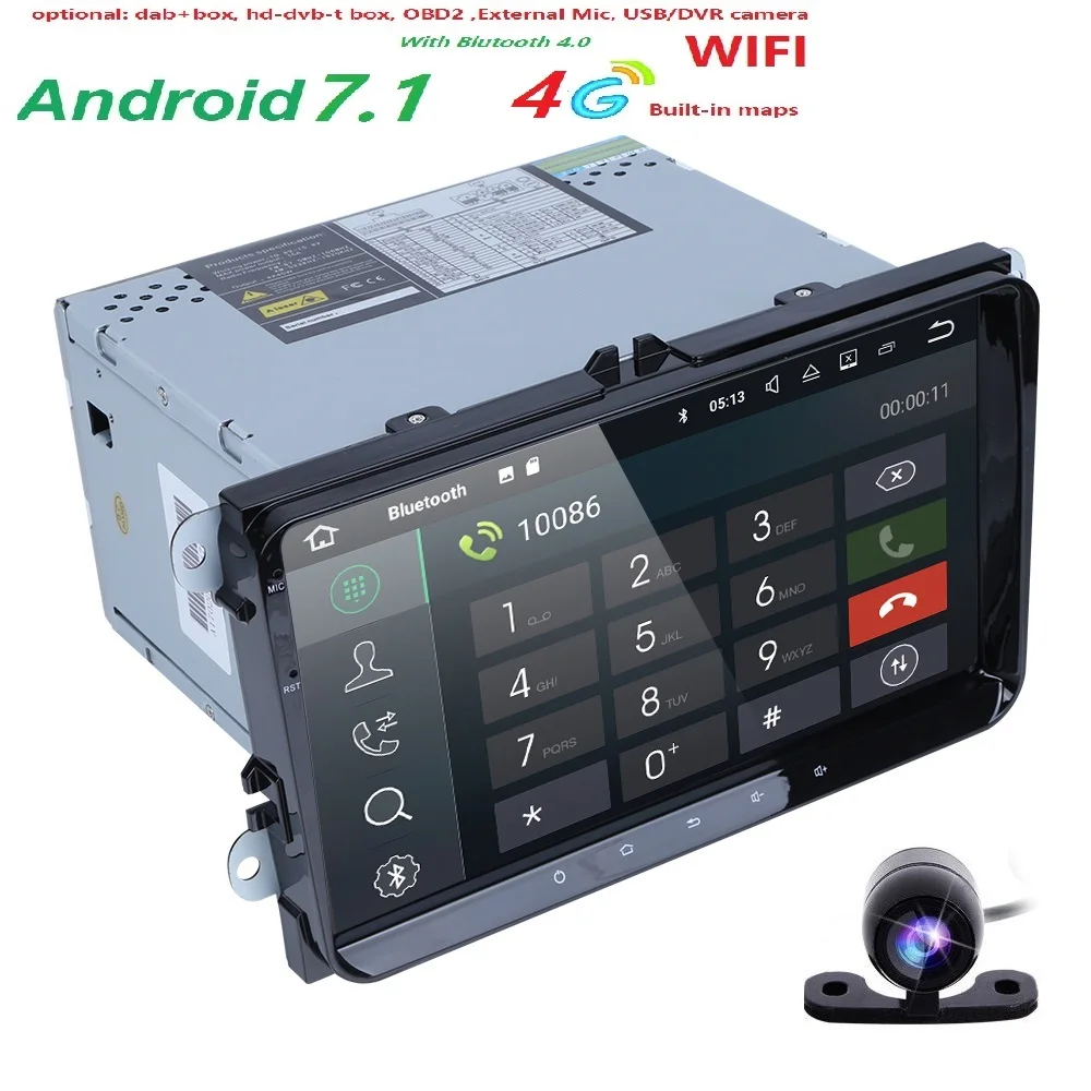 QuadCore 2din 9''Android 7.1 Car Radio player for VW