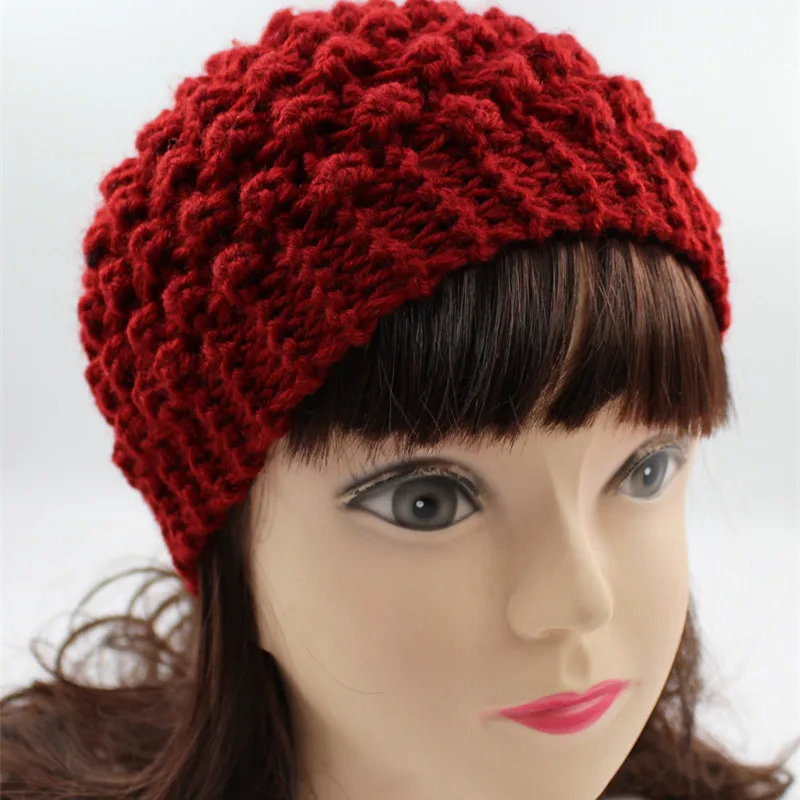 

New Fashion Winter Warm Turban Soft Knit Headband Design Pineapple Stretch Hair band Headwrap Hair Accessories For Lady Women