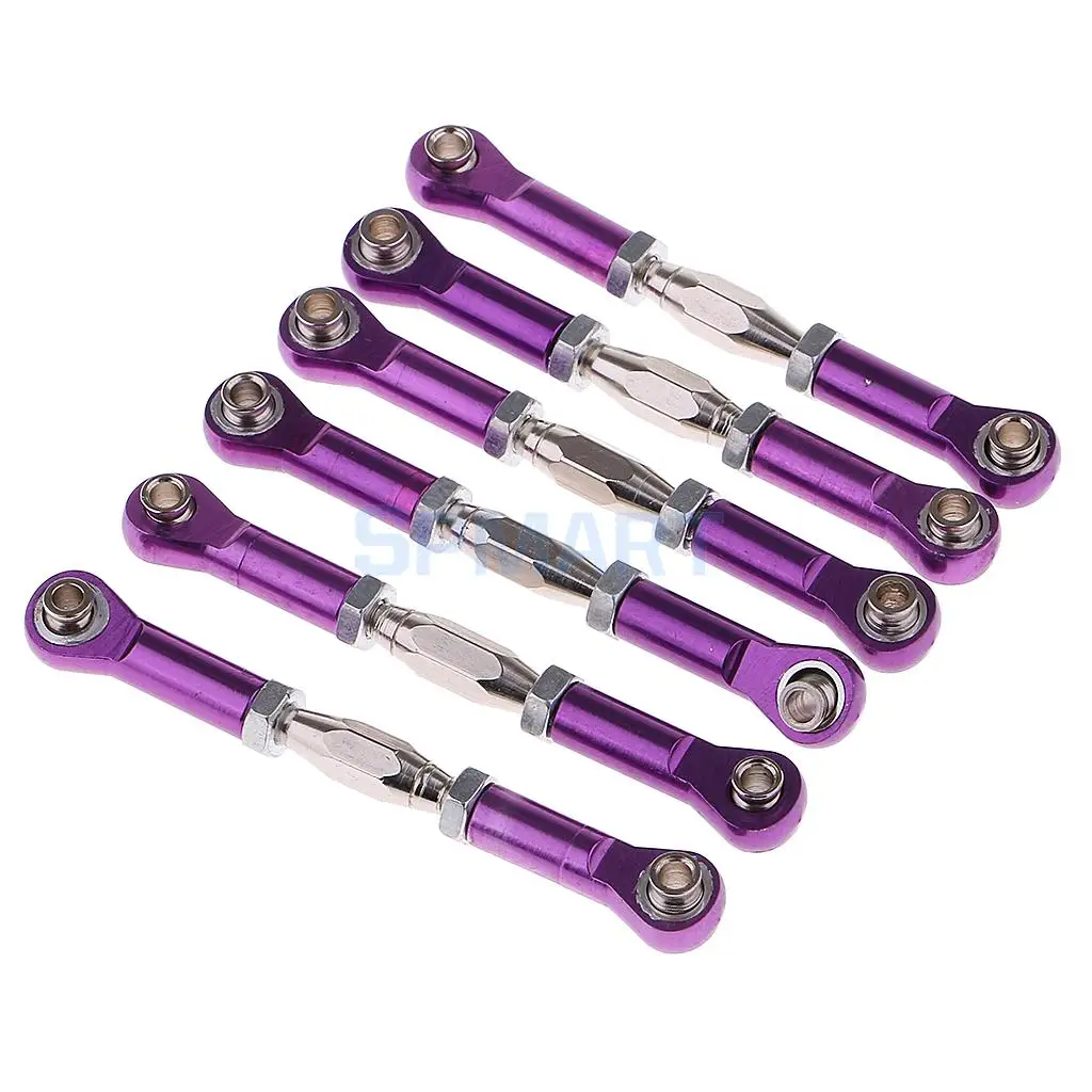 6Pcs 1/10 RC Car Steering Servo Linkage Turnbuckle Front Rear 166617 166017 106017 for Redcat HSP Truck