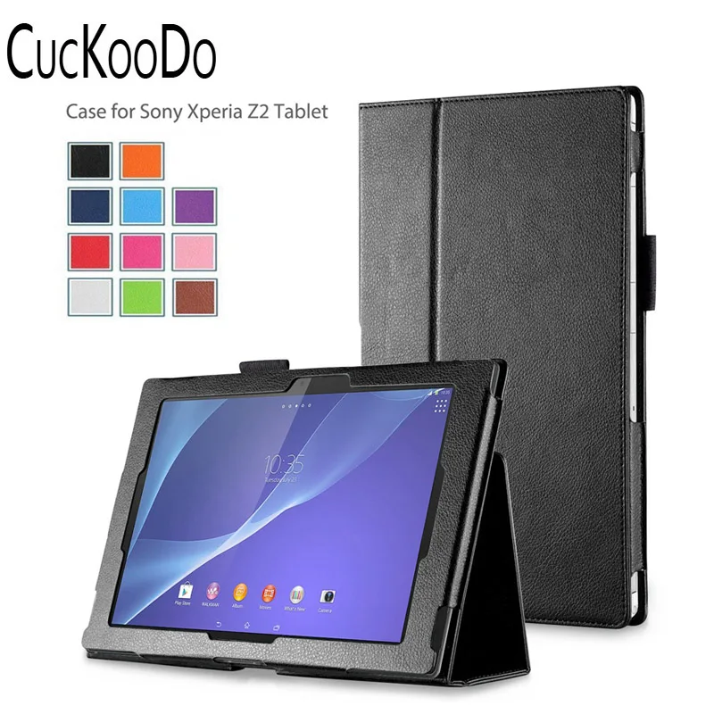 CucKooDo 50 шт./лот для sony Xperia Z2 10 '', тонкий складной чехол-подставка с функцией автоматического пробуждения/сна для sony Xperia Z2 10,1 дюймов планшет