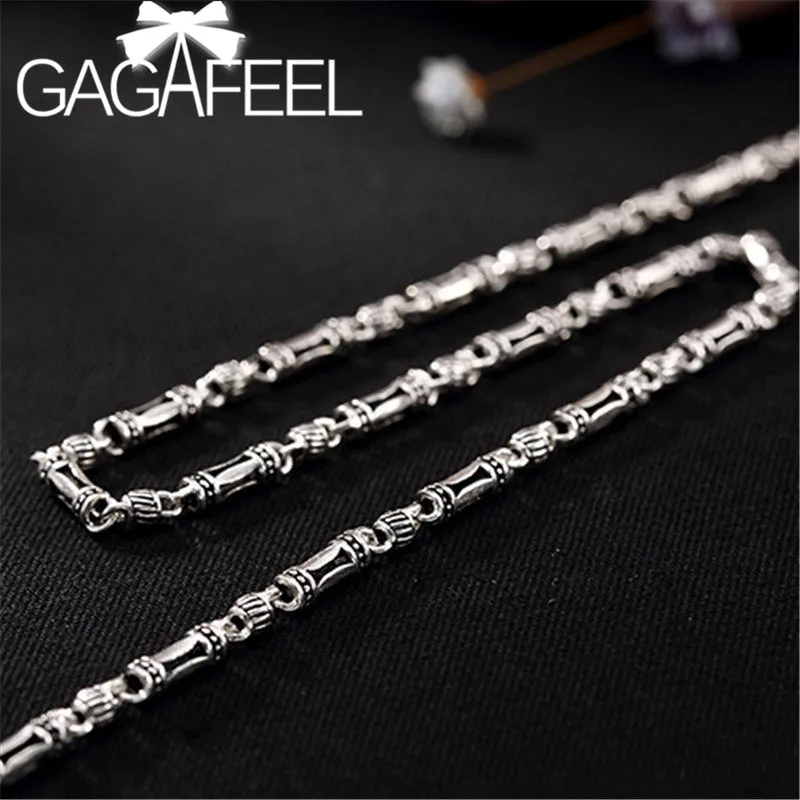 Мужское ожерелье GAGAFEEL из серебра 3 5 пробы в стиле панк 50/55/60/65 см 925 мм|Ожерелья| |