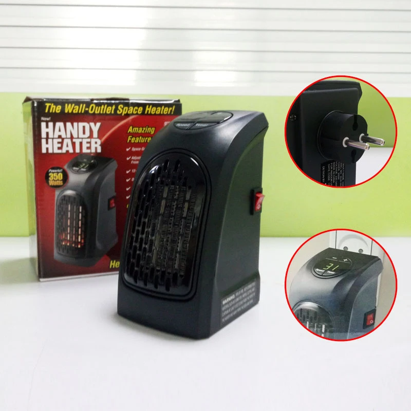 Portable Wall-Outlet Electric Heater Handy Air Heater Warm Air Blower Room Fan Electric Radiator Warmer for Office Home Hotel  (3)