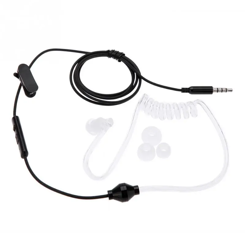 3.5mm In Ear Anti radiation Earphone Air Tube Stereo Headset flexible