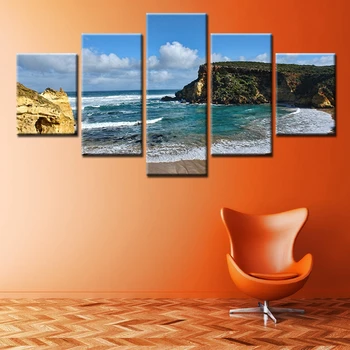 

HD Prints Beautiful Landscape The Waves Ran to the Shore Desert Island Artwork for Modern Home Decor Wall Art Canvas Painting