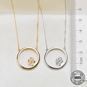 

Necklace Pendant Findings S925 Sterling Silver Necklace Chain Settings Jewelry Parts Fittings Jewelry Making Charm Accessories