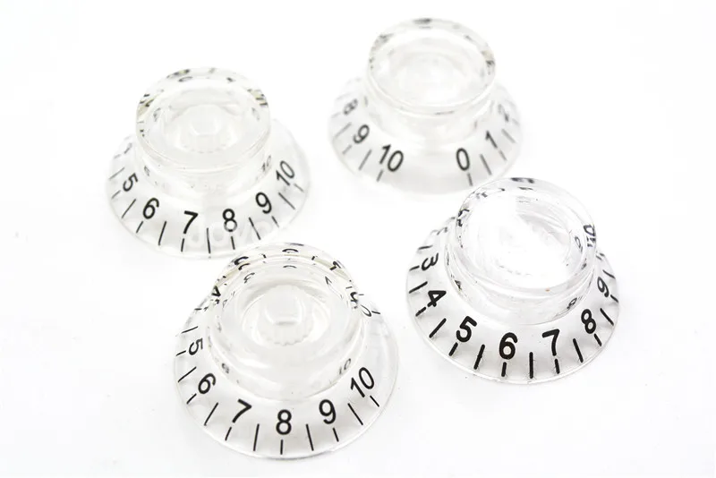 

1 Set of 4pcs Transparent Top Hat Electric Guitar Knobs For SG Style Electric Guitar Free Shipping Wholesales