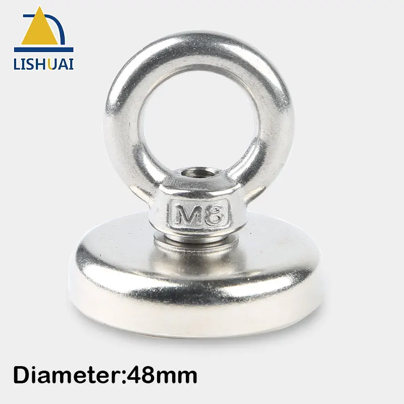 Сильный круговой неодимовый магнит LISHUAI 1 шт. D48 для восстановления/глубоководный