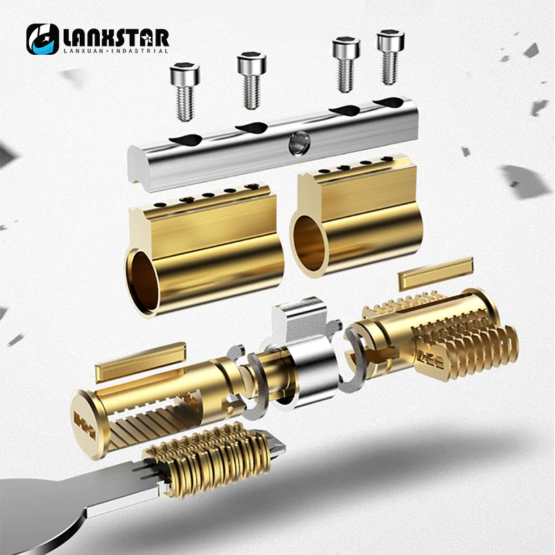 tipo universal de cobre das portas do nucleo fechaduras lamina classe super porta seguranca nucleo porta lamina 03