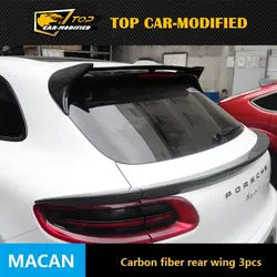 Бесплатная доставка автомобиля углеродного волокна спойлер на крыше автомобиля спойлер крыло для Porsche Macan