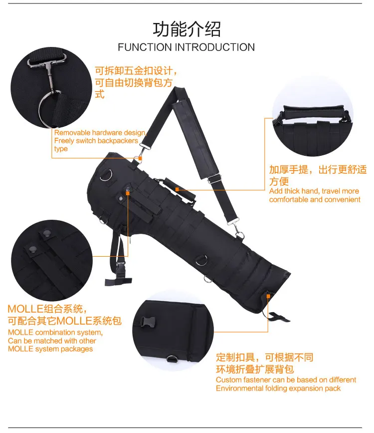 Airsoft75см открытый охотничий рюкзак Тактическая Винтовка длинная квадратная стрельба сумка для переноски боевой пистолет плечевой чехол Военные Аксессуары