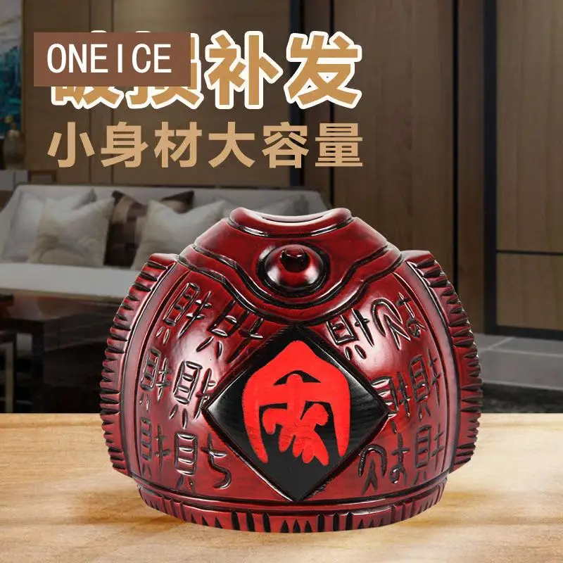 

Pure Hand-carved Peach Wood Fish Piggy Bank Simple Creative Home Mahogany Decoration