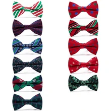 Мужской галстук-бабочка предварительно галстук регулируемый шейный ремень Рождественский Свадебный жаккардовый тканый модный