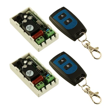 

AC220V 1CH Wireless Remote Control Light Switch System Receiver Transmitter For Light Lamp LED SMD ON OFF 2PCS/LOT
