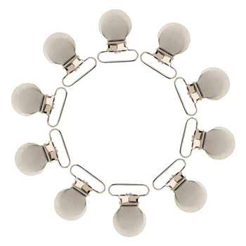

10Pcs Baby Infant Metal Clips Pacifier Holders Shape Alloy Suspender Hook -P101