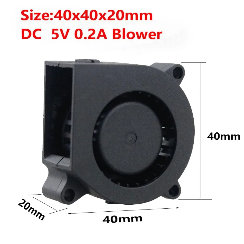 

2PCS Gdstime 5V 0.2A 40x20mm 40mm x 20mm 4020S DC Brushless Cooling Mini Blower Fan Cooler