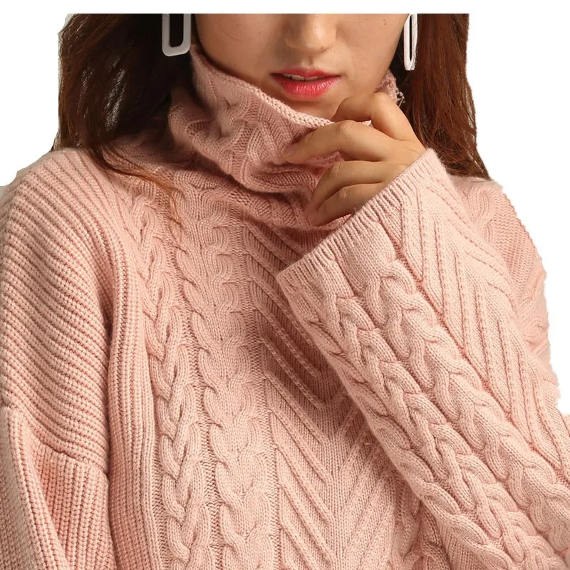 ZEHANGSEA18 winter explosions thick-soled high-neck sweater women loose casual pullover large size knit bottoming shirt-Shipping | Женская