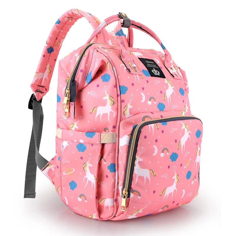 Mummy Maternity подгузник сумка большой емкости Водонепроницаемый женский дорожный рюкзак многофункциональная Детская сумка для кормления рюкзак сумка под подгузники - Цвет: Pink