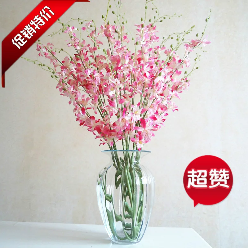 Hot Ing Quality Silk Flower Decoration Bowyer Hot Ing Quality Silk Flower Decoration Bowyer Orchid Artificial Aesthetic Elegant Dendrobium In Dried Flowers