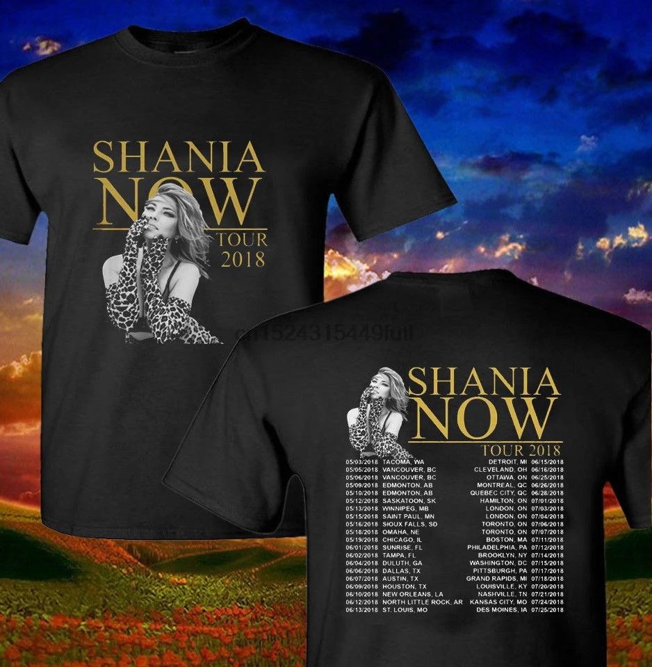 SHANIA TWAINNOW World Tour 2018 музыкальные футболки черные унисекс размер #1 | Женская одежда