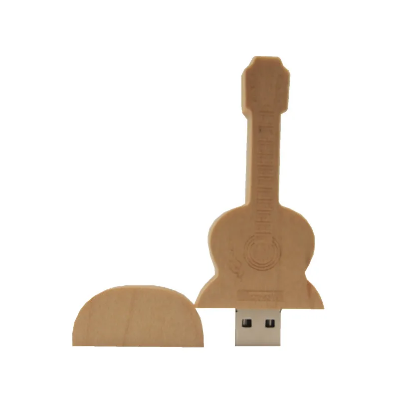 Usb флеш-накопитель в форме гитары, 4 ГБ, 8 г, 16 ГБ, 32 ГБ, 64 ГБ, деревянная гитара, карта памяти, натуральная музыка, флешка, свадебный подарок