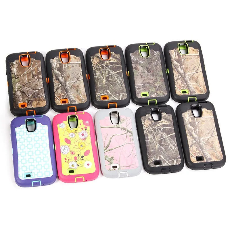

Camouflage Colorful Shockproof Hard Cases For Samsung s4 Stand Holder 360 Degree Full Body Screen Protector Rotatable Back Clip