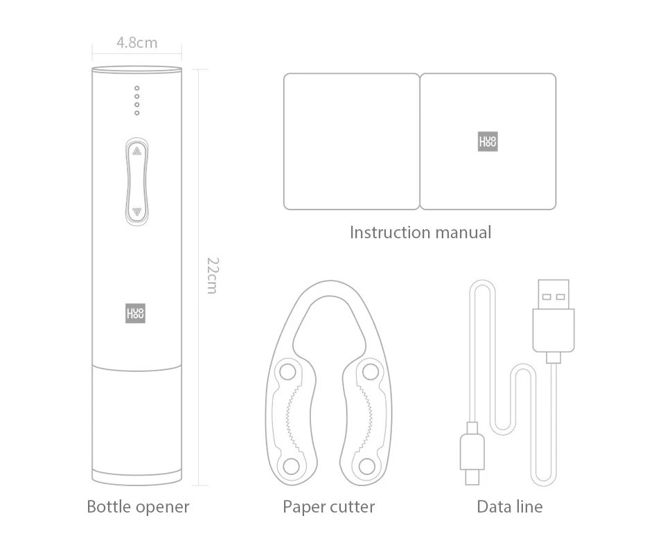 Xiao mi HUOHOU, электрическая бутылка для вина, открытая mi Passkey,, крутой гаджет, "умные" аксессуары для дома, лучший подарок, комплекты для дома