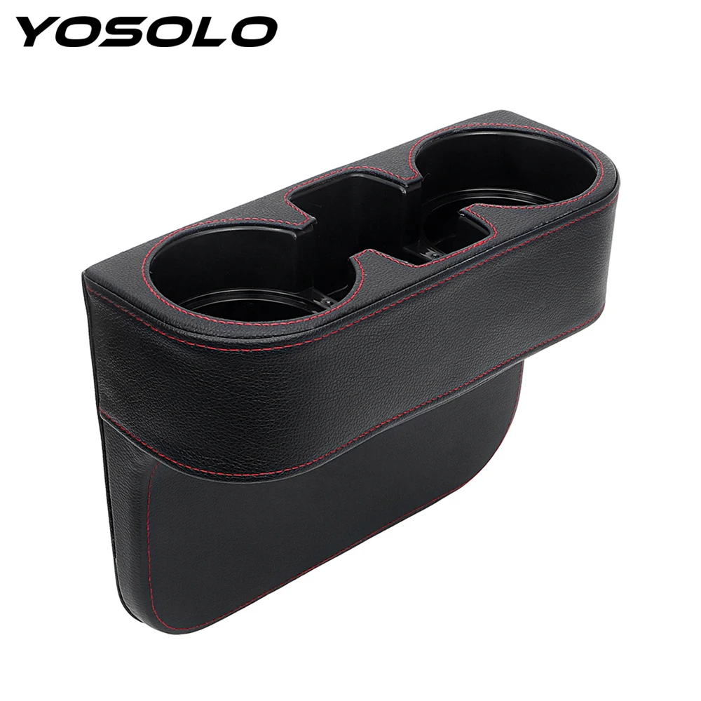 YOSOLO Car Seat Cup Holder Universal Phone Holder Stand PU