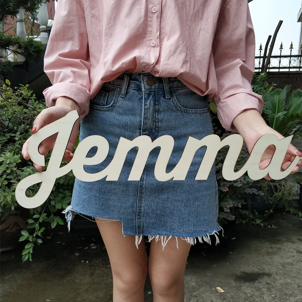 Personalized Name Signs Wooden Letters For Nursery Wall Decoration Personalized Name Signs Wooden Letters For Nursery Wall Decoration Custom Baby Sign Plaque Diy Or Painted Hanging In Party Decorations From