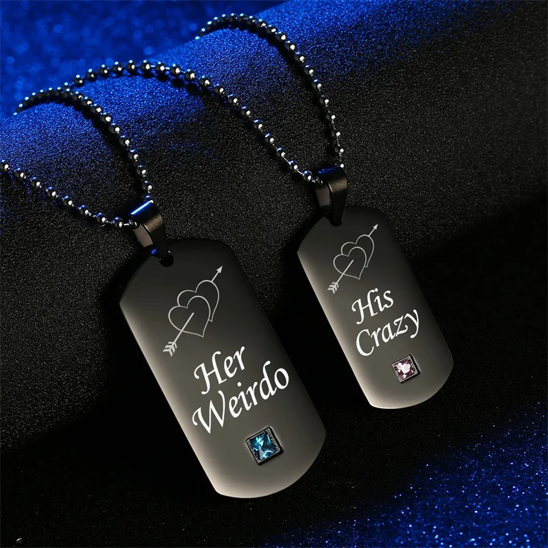 AZIZ-BEKKAOUI-Weirdo-Crazy-Stainless-Steel-Couple-Necklaces-with-Stone-Black-Tag-Pendant-Necklace-Promise-Jewelry (1)