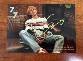 

signed GOT7 GOT 7 Kim YuGyeom Yu Gyeom autographed photo 7 FOR 7 5*7 free shipping 102017A
