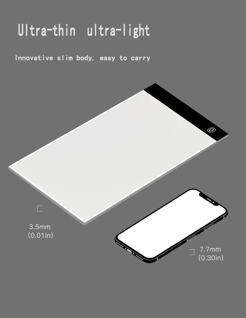 Питаемые через USB порт ультра-тонкий A4 светодиодный Панель световой Рисунок доска-планшет анимации трассировочный свет коробка для платы чистый холст