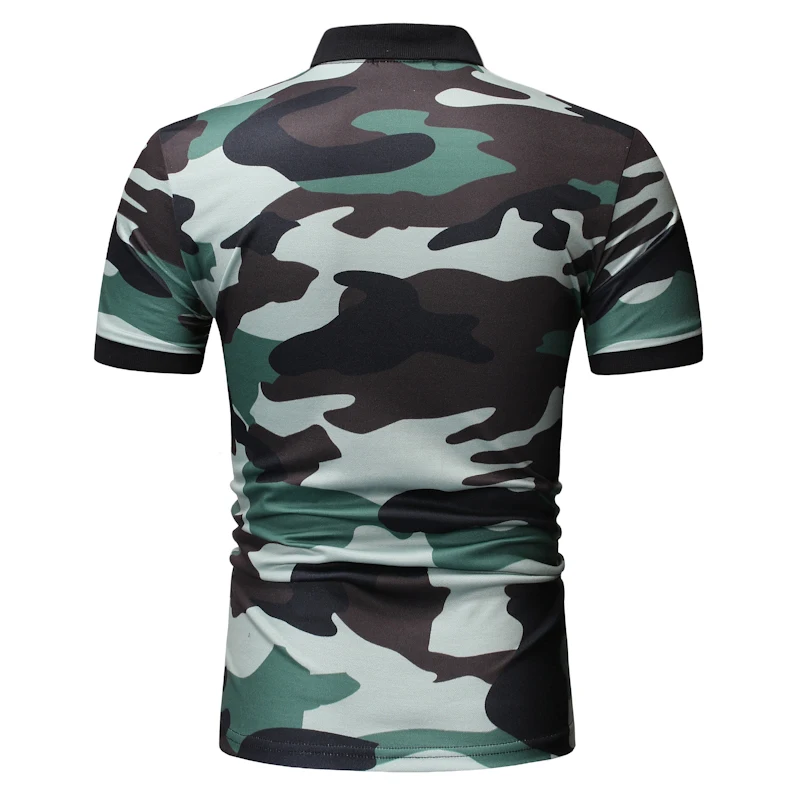 Мужская камуфляжная рубашка-поло, лето, военный камуфляж, Camisa Masculina Polo, мужская приталенная рубашка с коротким рукавом, мужские Поло, M-XXXL