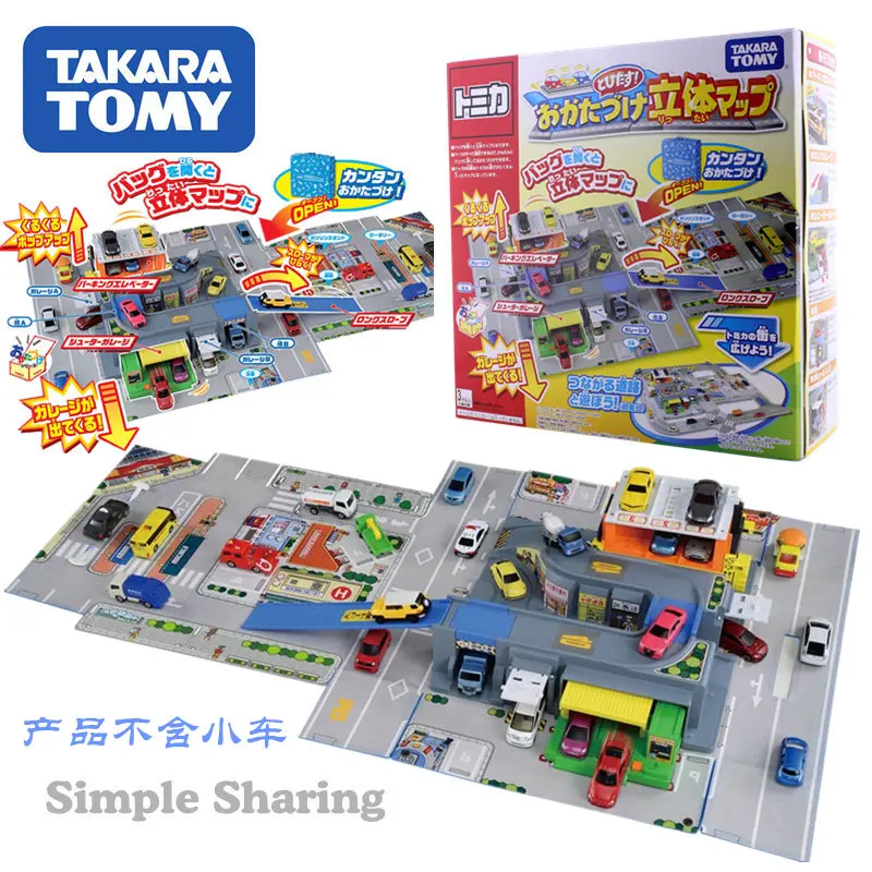 Takara Tomy Town Tomica очистка от мух стереоскопическая палочка 3D карта Япония литая под