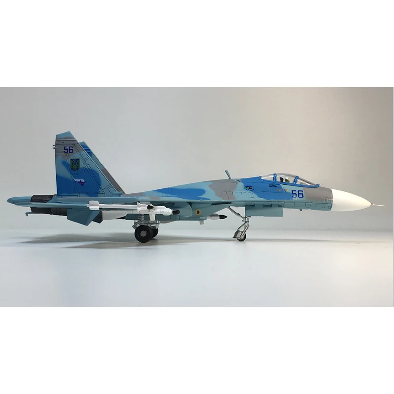 1:100 украинских ВВС SU 27 Фланкер Su 27S сплав тяжелый истребитель Модель литья под