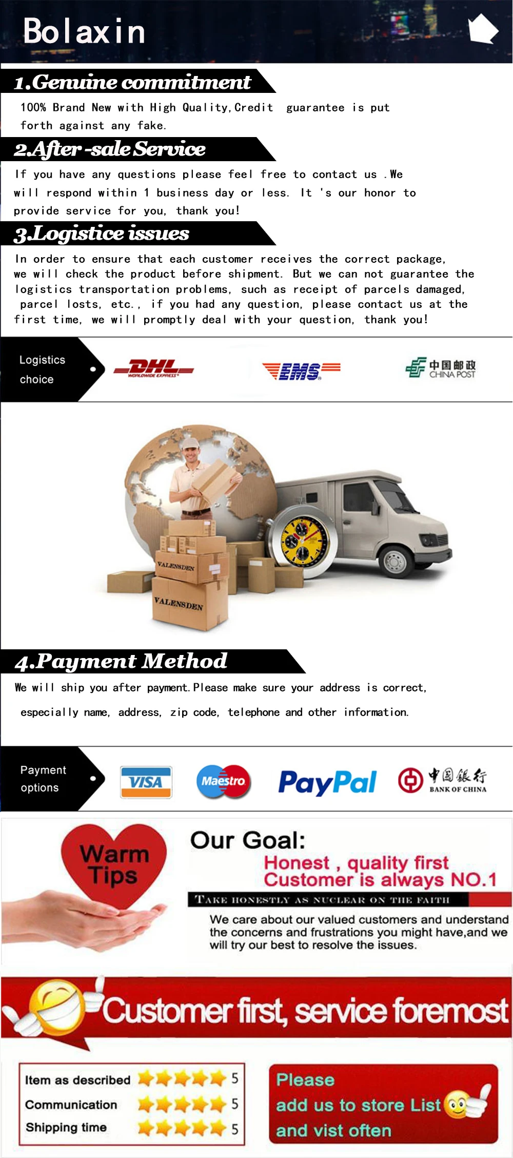 our service