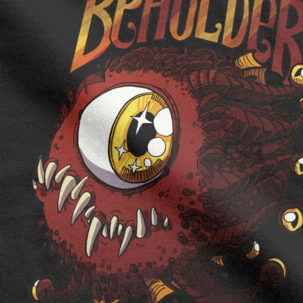 Цена Подземелья и Драконы Dnd font b Gaming b font мужские футболки красота в глаза Beholder 100% хлопок футболки с круглым вырезом одежда 4X 5X