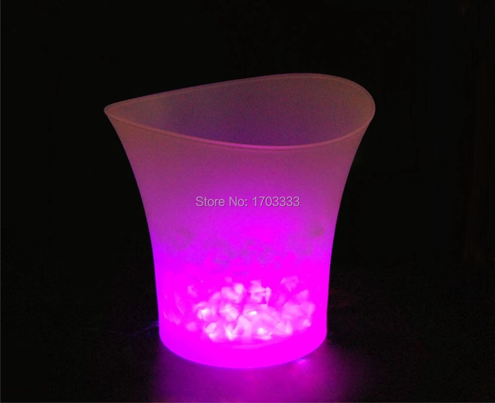 Bar 5 Liters Volume Plastic Led Ice Bucket Color Changing